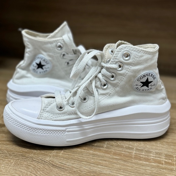 Converse Chunky Platform High Top All Star White Size 5.5 - Picture 5 of 8